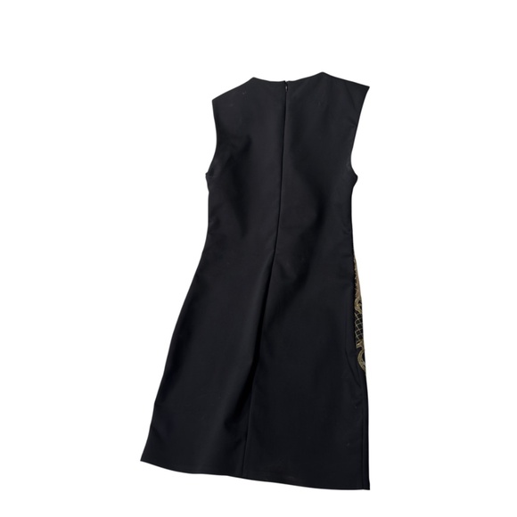 Nice Istanbul - Black Mini Dress With Breaded Gold Art Deco size 6 - Picture 2 of 8